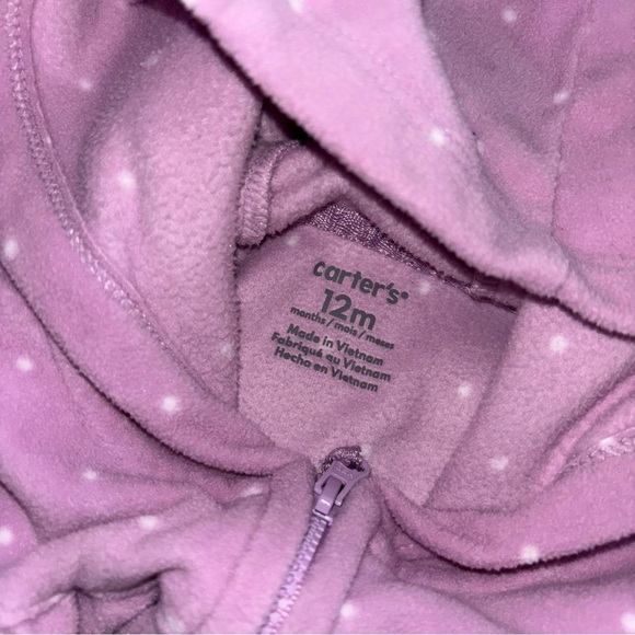 Carter's Pink Cozy Footie One Piece - Picture 3 of 3